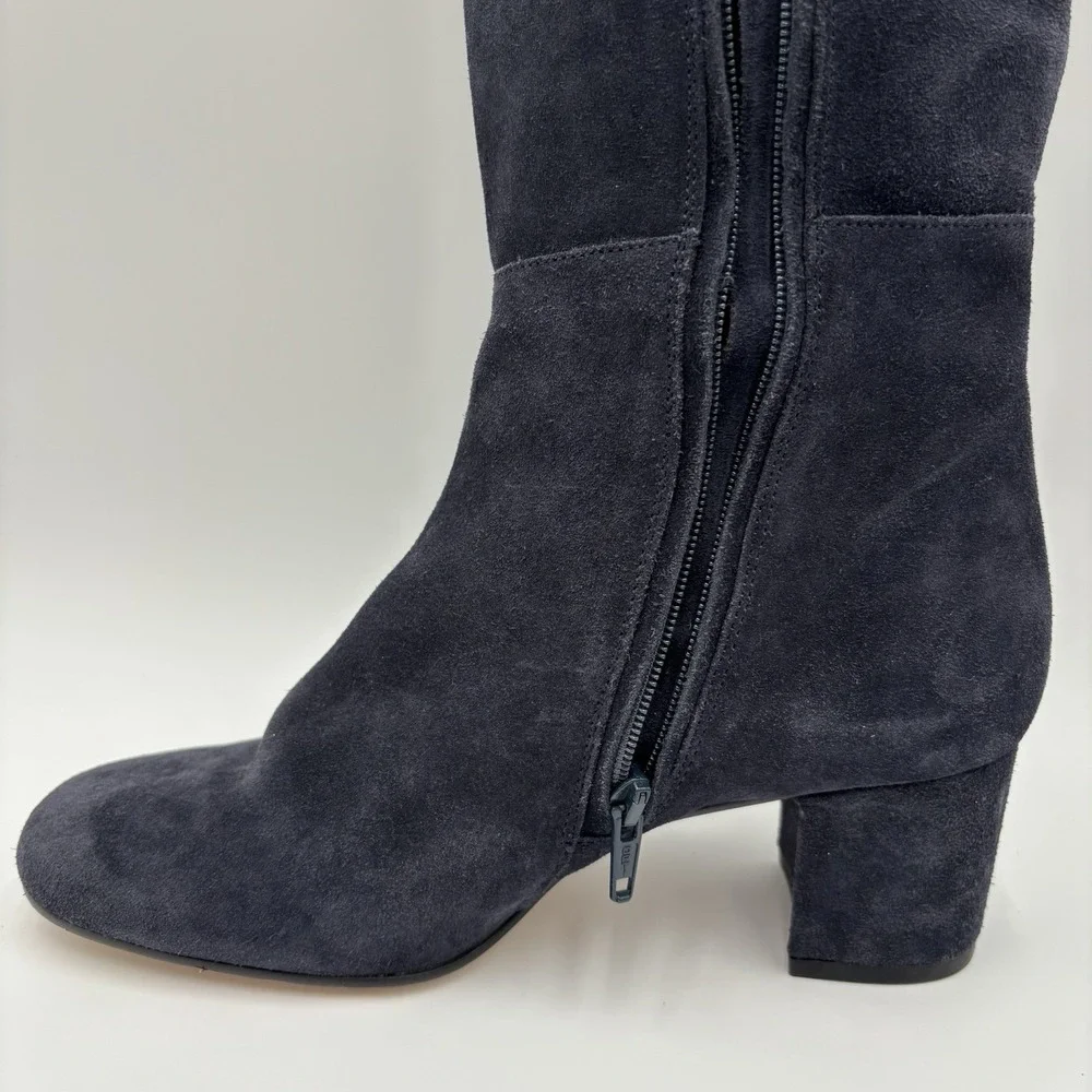 J‎ Crew Blue Suede Over the Knee Boots Size 6.5